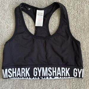 GC Black GymShark Scoop Neck Sports Bra - Size M